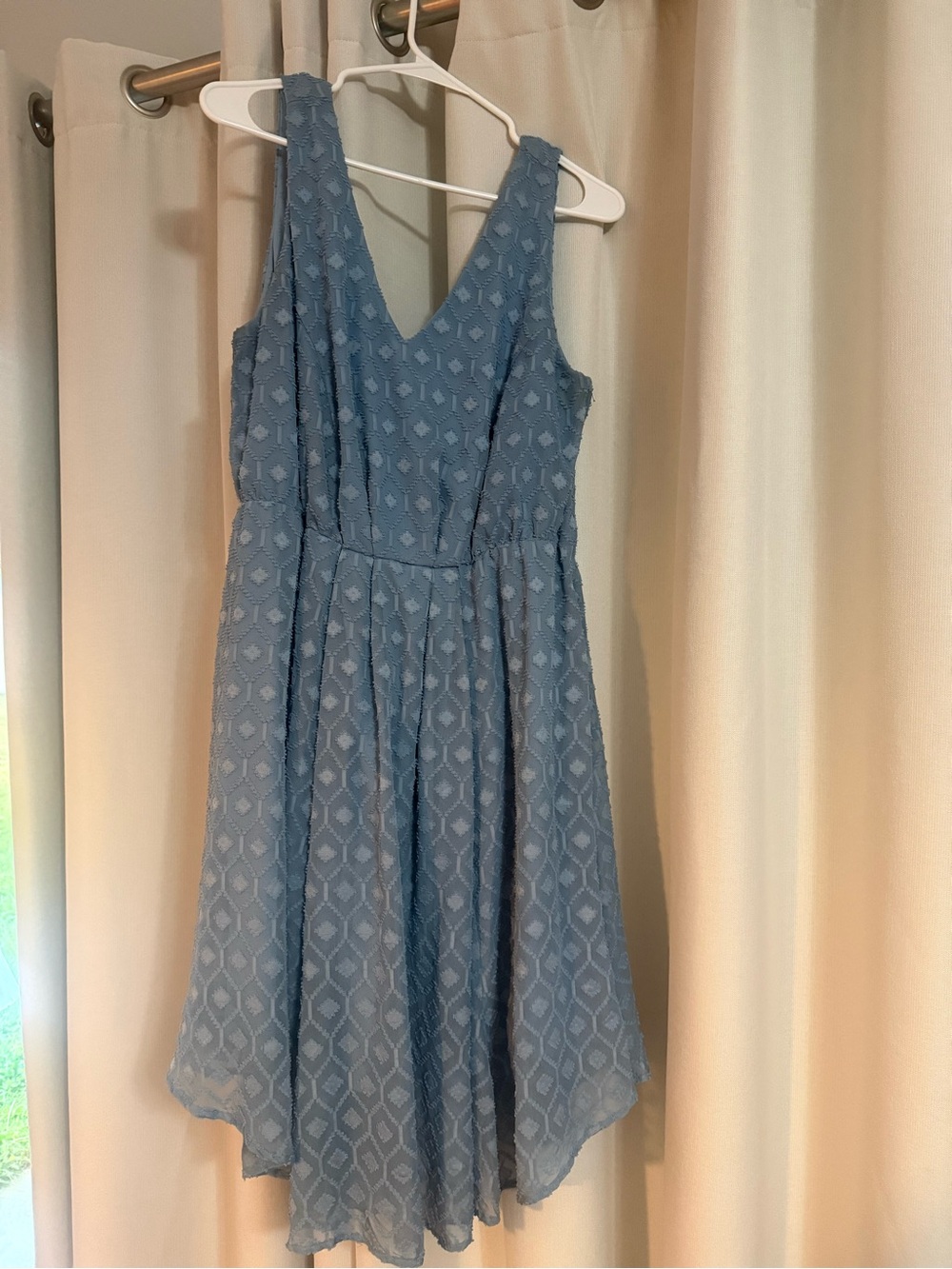 torrid Blue Sleeveless V-Neck Lace Overlay Dress